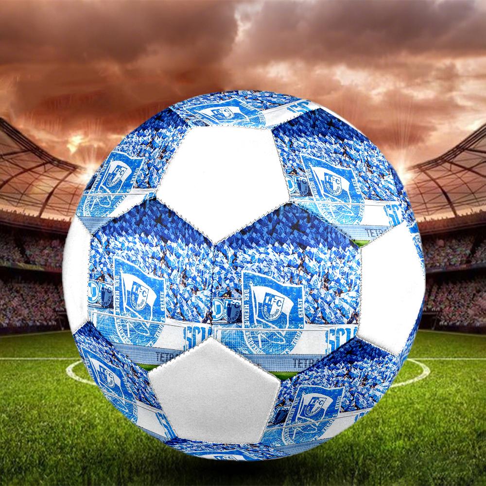Футбольный мяч FC Magdeburg, разноцветный, подходит для всех возрастов, сшит на машине, материал ПВХ, соревновательного уровня, прочный и с высоким отскоком