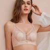 Ultra-thin Lace Bra Gathered Adjustable Underwear Shockproof Anti-glare Bra