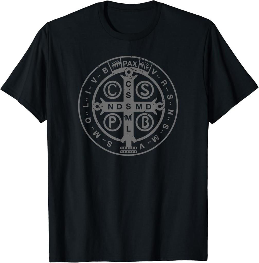 New Limited Religious Catholic St. Benedict Medal Christian T-Shirt