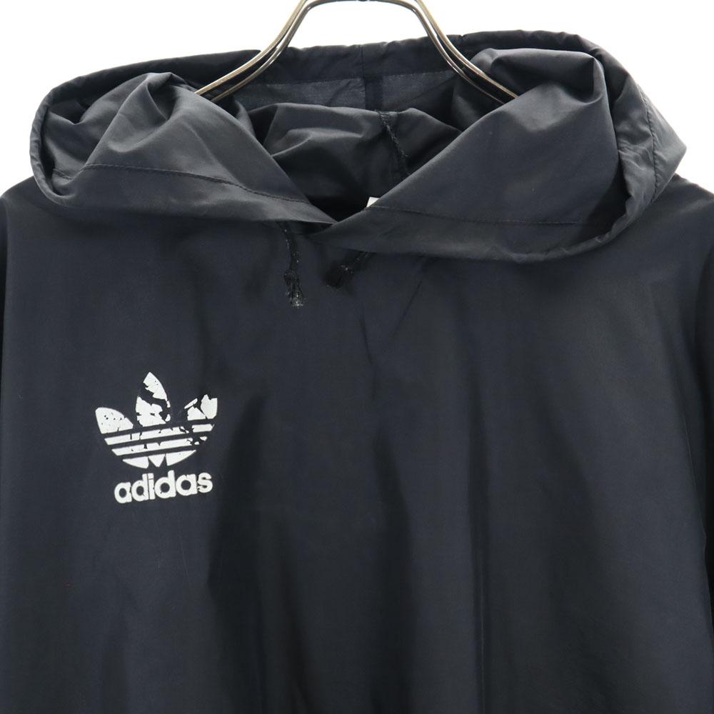 Adidas 80-е Сделано в Японии, сделано Descente, винтажный логотип Трилистник, тренировочная, нейлоновая ветровка с длинным рукавом, мужская, б/у