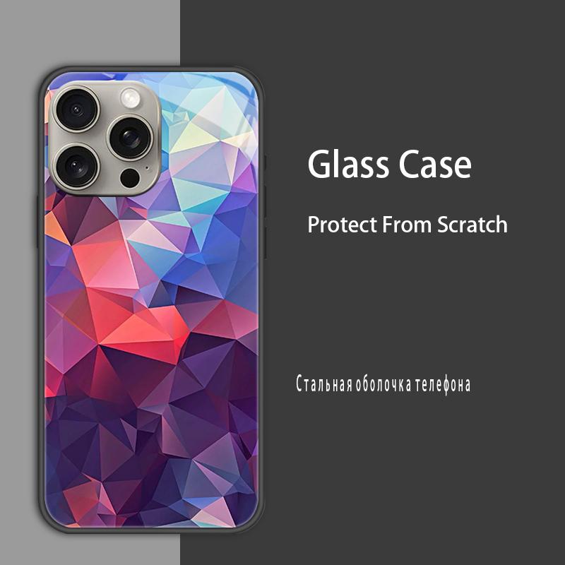 Для iPhone 15 15 Pro Max Plus Чехол Защитный Чехол из Закаленного Стекла Жесткий Чехол Бампер Для iPhone 14 Pro 14 Plus 14 Pro Max Защитный Чехол