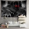 Красноглазый череп гобелен настенный ужас психоделический колдовство абстрактный общежитие декор для гостиной