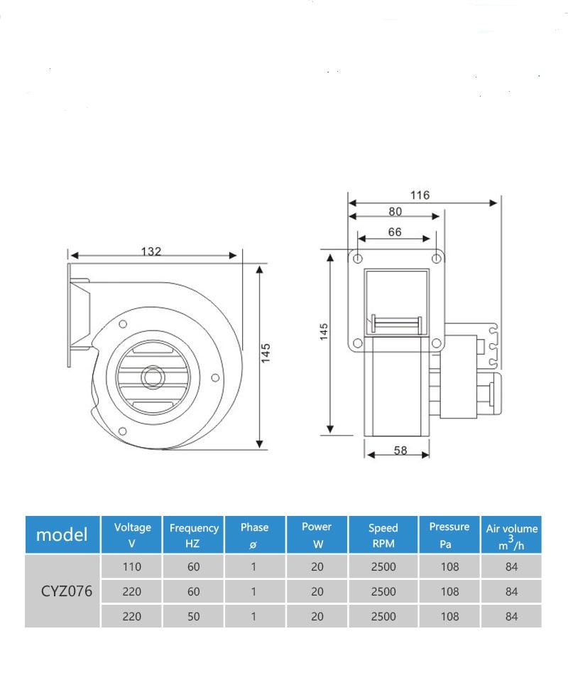 220V AC 20W Centrifugal Blower Small Blower Boiler Blower Heat Dissipator Fan Small Noise with Large Air Volume