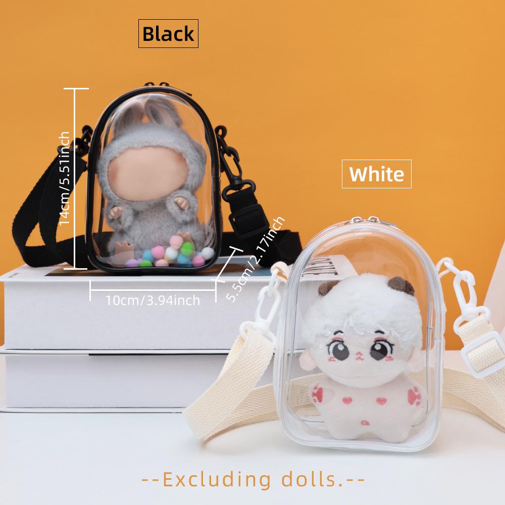 Labubu Sit Sit Party Второе поколение Прозрачная Ита Сумка-кроссбоди для коляски 14 см