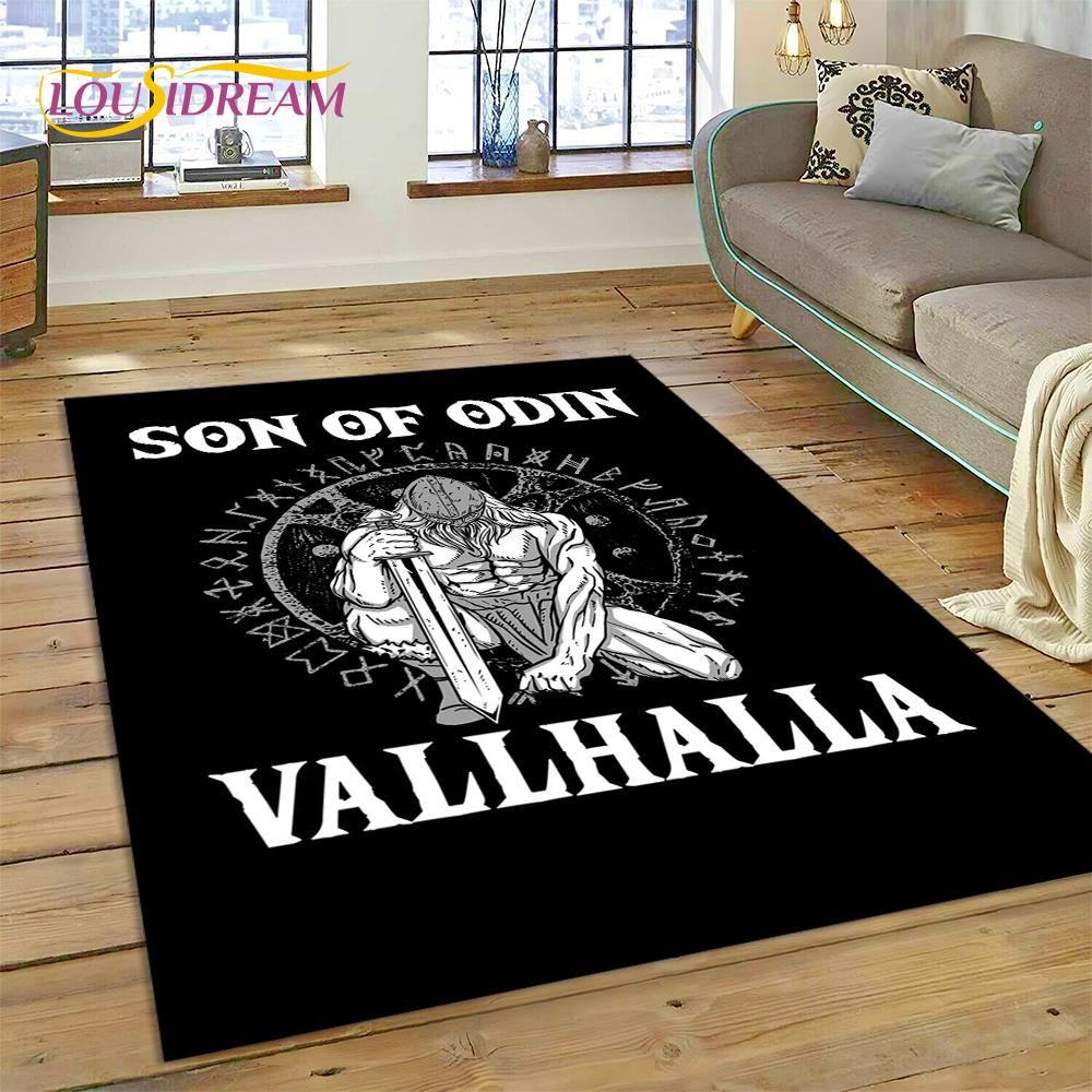 Викинг, скандинавская мифология, Один, Валгалла, символы, ковер для дома, гостиной, спальни, дивана, коврик для двери, декор, детский нескользящий напольный коврик