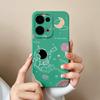 Цветочный чехол для Oppo Reno 13 Pro 13F Улучшенная защита камеры Мягкий чехол из жидкого силикона для телефона Oppo Reno13 Pro 13FS Чехлы