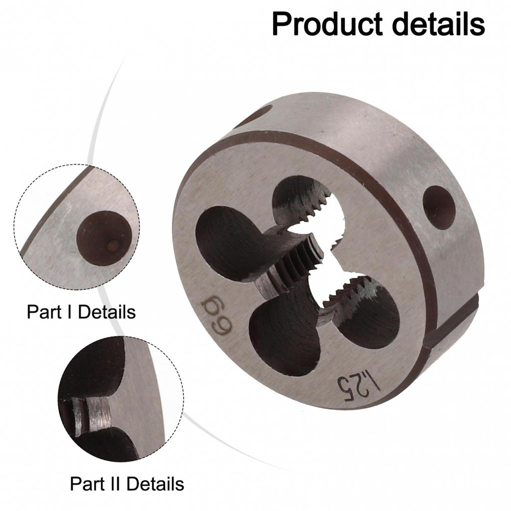 Метчик HSS M10 X 1,25 мм и плашка M10 X 1,25 мм Метрическая резьба Правая резьба 3 шт./набор