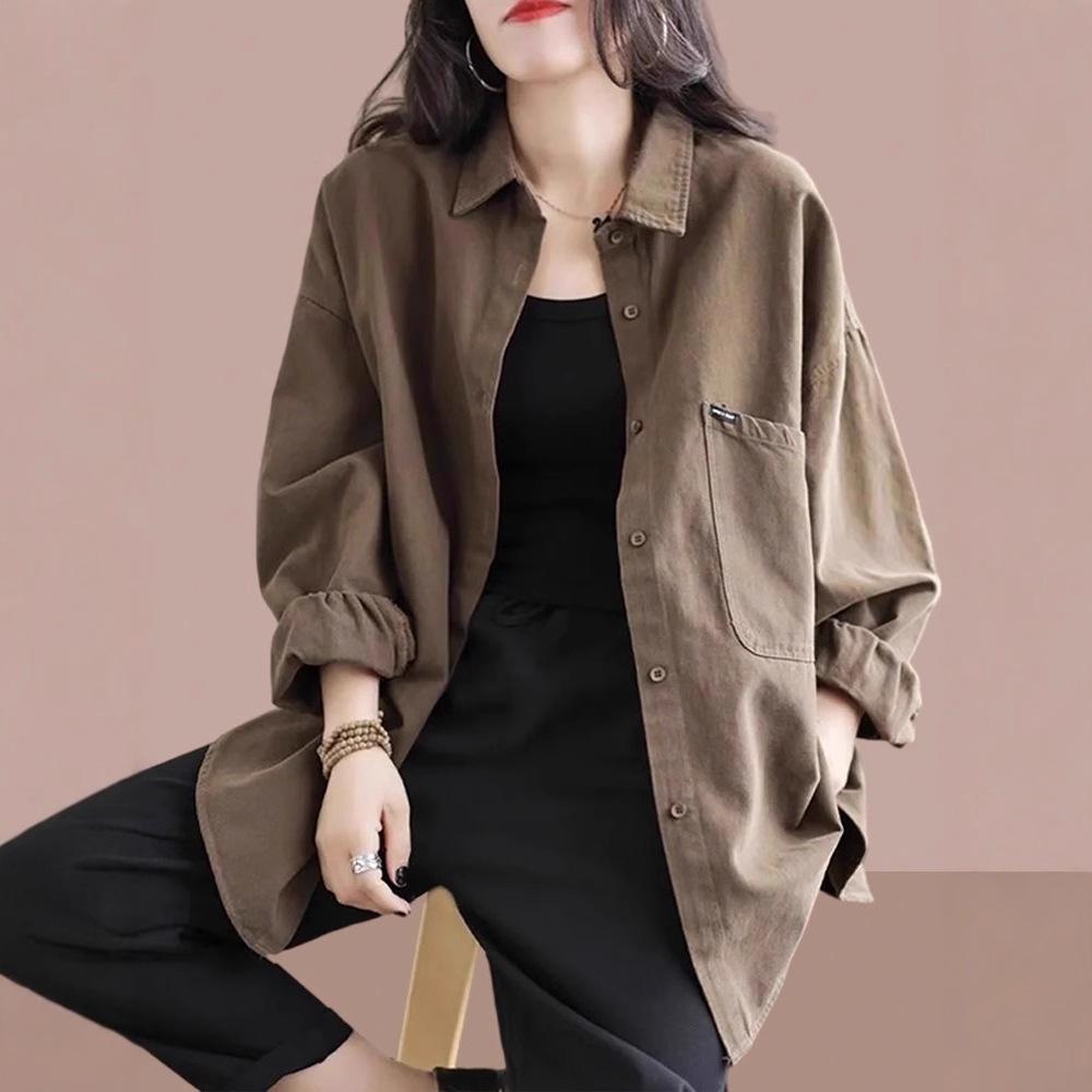 Весна 2025 Женский модный кардиган средней длины с длинным рукавом