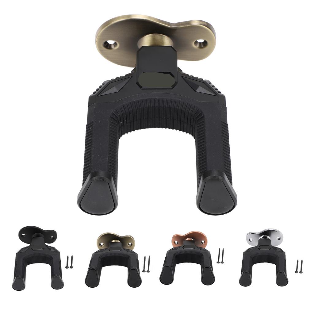 Крючок для настенного крепления гитары с автоматической блокировкой, металлический настенный держатель для электроакустических гитар, бас-бандж