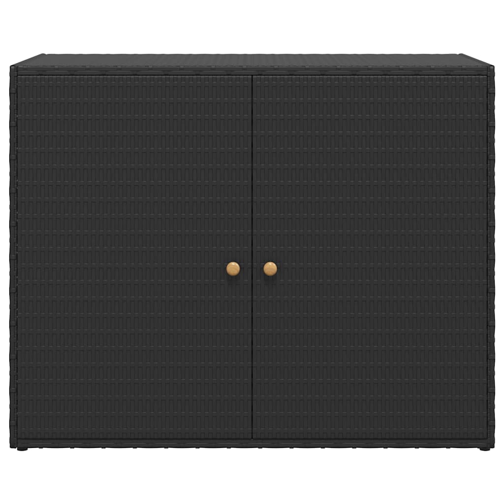 Vidaxl Szafka Ogrodowa, Czarna, 100X55,5X80 Cm, Rattan Pe