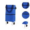Rolling Shopping Bag Foldable Tote 2 In 1 with Wheels Shoulder Trolley for Kitchen Vegetable