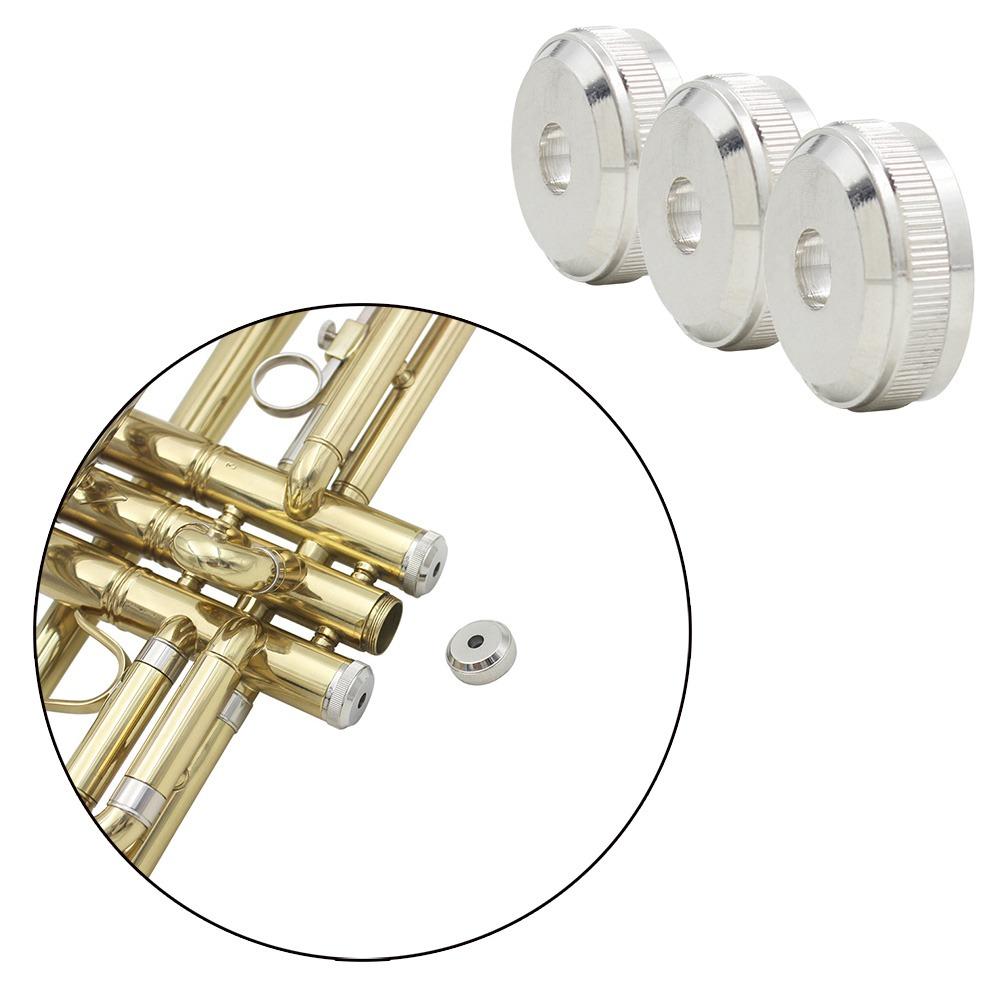 3pcs Metal Trumpet Valve Screw Silver Valve Button Screw  For Trumpet Repair