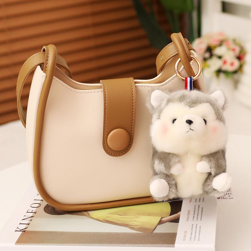 Cute And Fluffy Plush Animal Character Keychain Ideal For Bag Charm And Gift