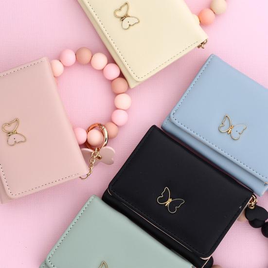 Женский кошелек-браслет в стиле бохо, бисерный браслет, держатель для карт с бабочкой