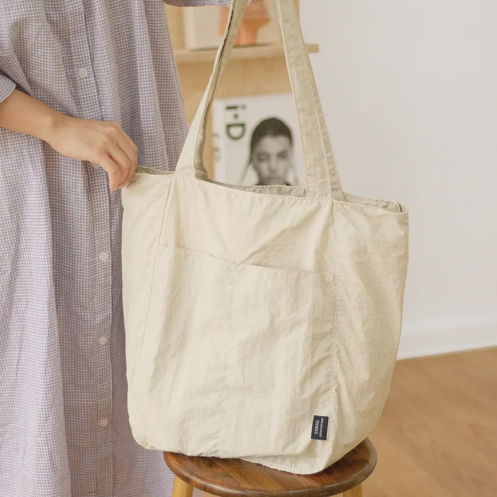 Японская водонепроницаемая нейлоновая повседневная сумка-тоут для женщин - Большая вместимость, уникальный нишевый дизайн