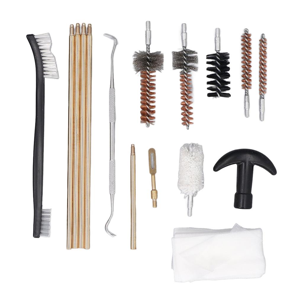 15PCS Barrel Cleaner Rod Kit Copper Hunting Shooting Supplies Cleaning Kit with Carrying Case