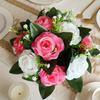 2Pcs Artificial Flower Wreath, New Year Decoration, Wedding Scene Props, Floral Arrangement Ornament, Table Party Home Decor, Fake Flowers, Hotel