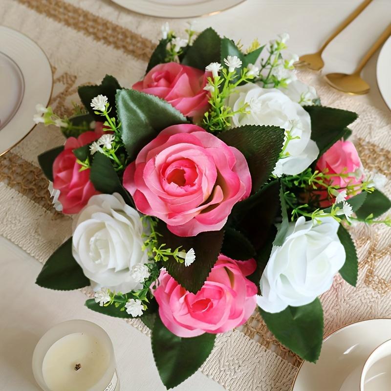 2Pcs Artificial Flower Wreath, New Year Decoration, Wedding Scene Props, Floral Arrangement Ornament, Table Party Home Decor, Fake Flowers, Hotel