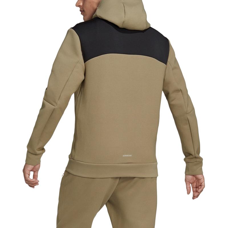 Adidas Спортивная куртка с капюшоном с логотипом Alphabet Мужские куртки Зеленый H39842