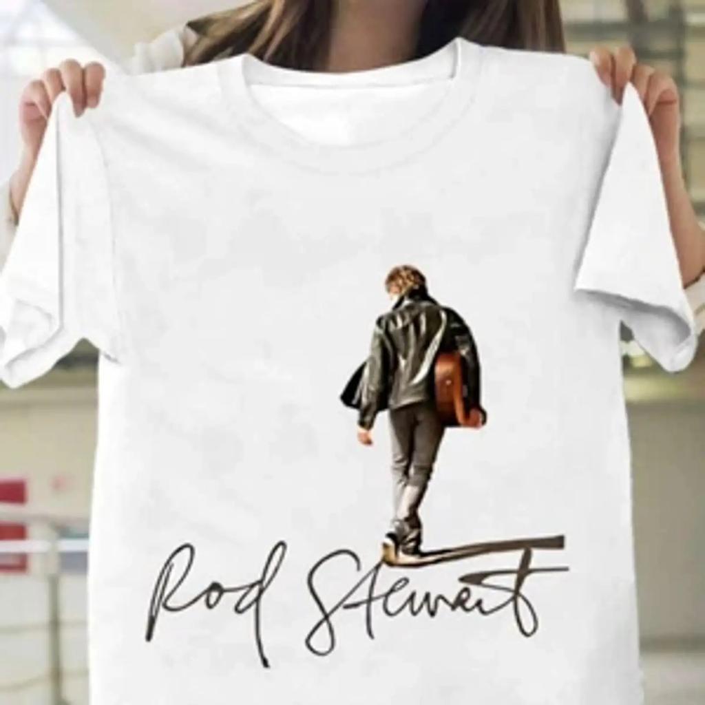 Rod Stewart Classic T Shirt Vintage Casual Graphic Breathable Versatile Top For Everyday Wear Designer Clothes Unisex