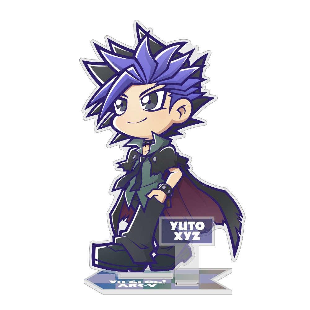 Подарки для фанатов аниме Yu-Gi-Oh!!Цукумо и Астральные Времена Юсаку Фудзики Двойная вставка Акриловая подставка Серия декора для рабочего стола Около 10 см
