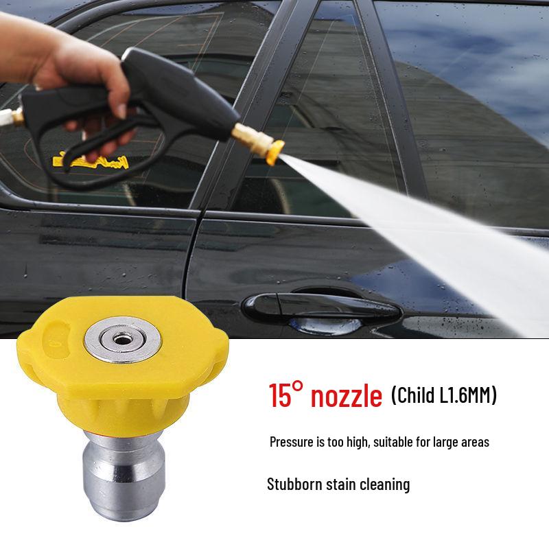 1/4 Ultra High Pressure Car Washer Nozzle: Quick-Connect Fan-Shaped Spray Attachment