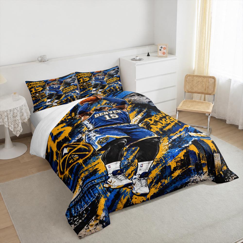 Denver Nuggets Carmelo Anthony Basketball Bedding set Bedding set (1 duvet cover, 2 pillowcases, duvet not included) sofas