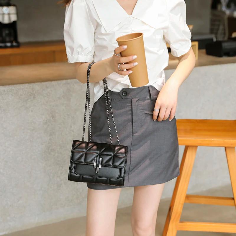 Сумка Lingge, сумка на цепочке, сумка на одно плечо, сумка через плечо в стиле crossbody для женщин