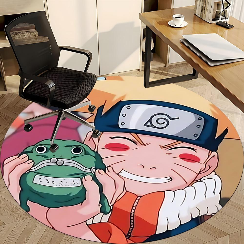 1PC Naruto Office Round Area Rug, Indoor Mat Suitable For Office, Under Office Chairs Bedroom Living Room Home Decor, Room Deco110