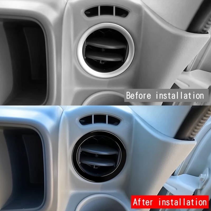 FOR SUZUKI EVERY 2024 2025 ABS carbonfiber Interior Front Dashboard Side Air Conditions Outlet Cover Side AC Outlet Vent Cover