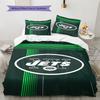 New York Jets  Pattern Bedding Quilt Set  Home Decoration  Gift (1 * duvet cover + 2 * pillowcase  without core)