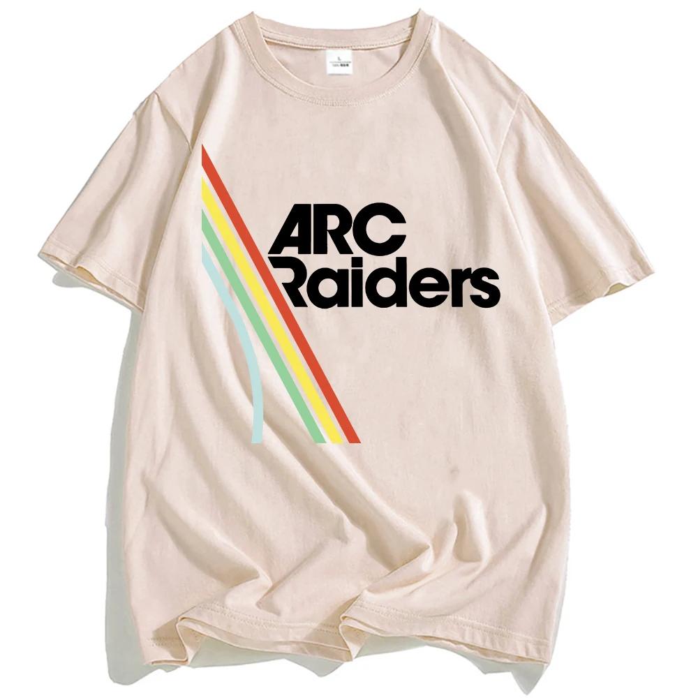 Unisex Clothing Hot Game ARC Raiders Rainbow Print Tshirt Cotton Short Sleeve Loose Male Tshirts Unisex Streetwear Graphic T Shirt