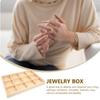 Solid Wood Necklace Storage Box Divider Ring Earring Holder Dish Jewelry Display Tray  Pendants