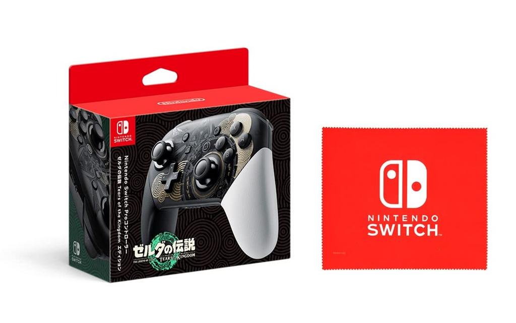 Nintendo Switch Pro Controller The Legend of Zelda Tears of the Kingdom Edition Switch Logo Design Microfiber Cloth (Nintendo Included)