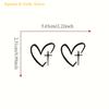 2Pcs/set Of Heart Shape Cross Mirror Stickers, Personalized Creative Decoration