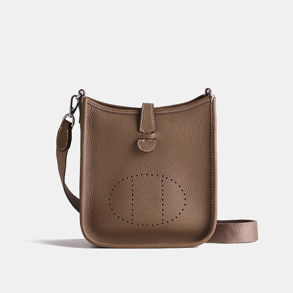 Evelyn Messenger Bag First Layer Cowhide Bag Women'S Bag Pure Leather High Quality Shoulder Bag Commuting