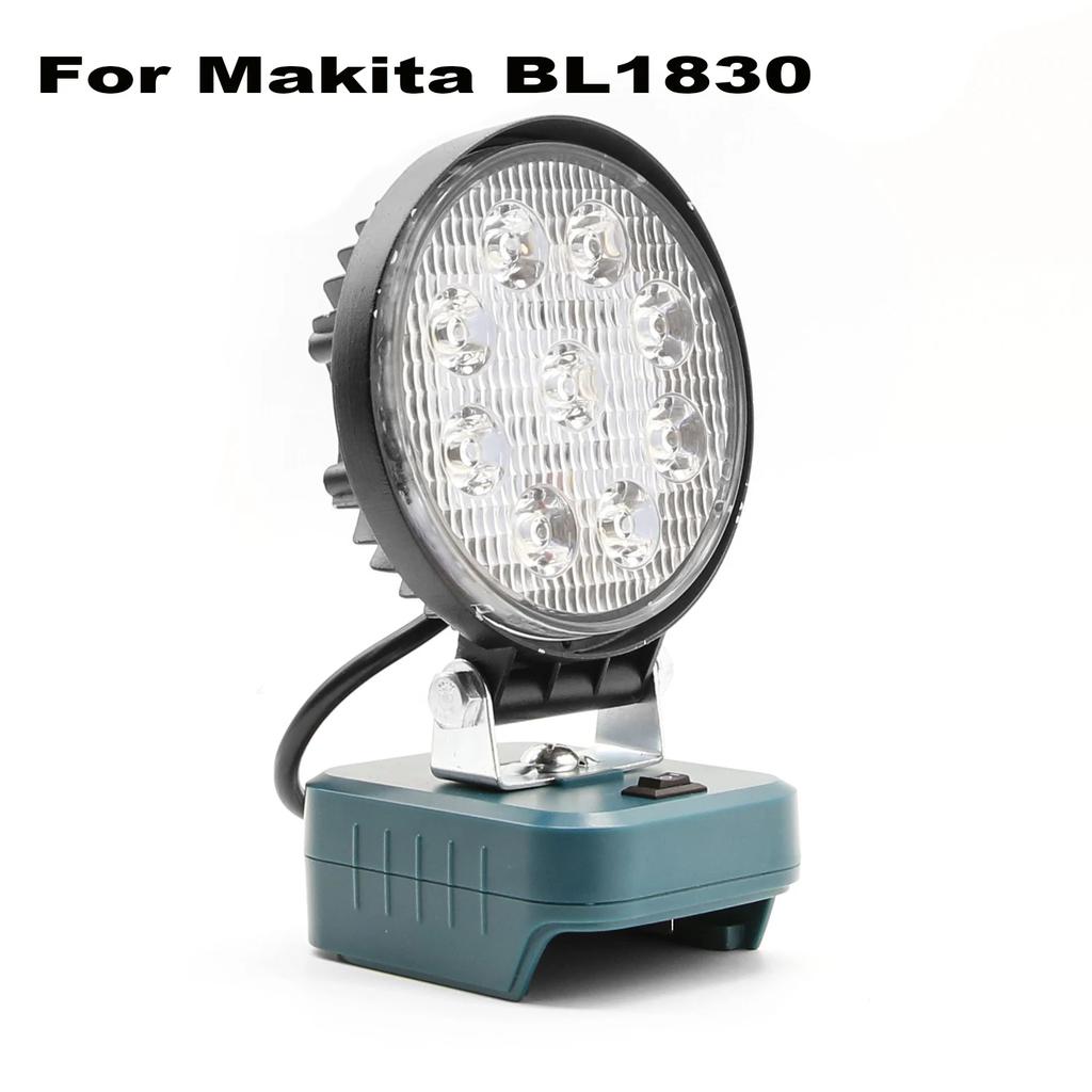Для аккумулятора Makita BL1830 18V Рабочий фонарь Светодиодный фонарик Для инструмента Dewalt DCB200 Лампа Прожекторы