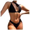 Women's Sexy And Fashionable Single Sided Solid Color Two-piece Bikini Swimsuit