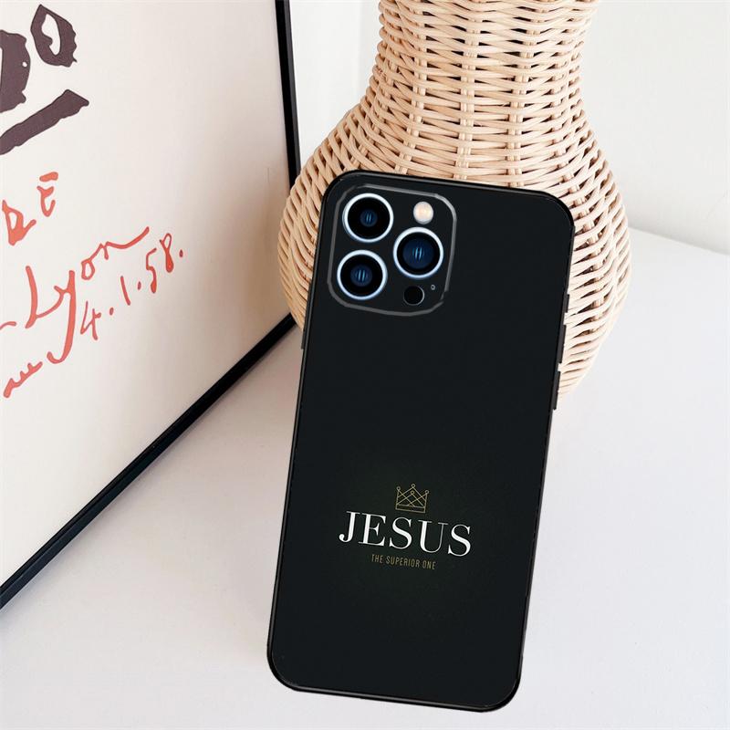 Стих из Христианской Библии Чехол для телефона с изображением Иисуса для iPhone 17 Pro Max 16 15 11 13 12 14 Pro Max mini 15 16 Plus 16e 17 Air Cover