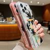 Чехол с прозрачным слотом для карт с узором из кокосовой пальмы для iPhone 16 Pro Max 16E 15 Pro 14 13 12 11, тонкий, ударопрочный, мягкий, силиконовый чехол для телефона
