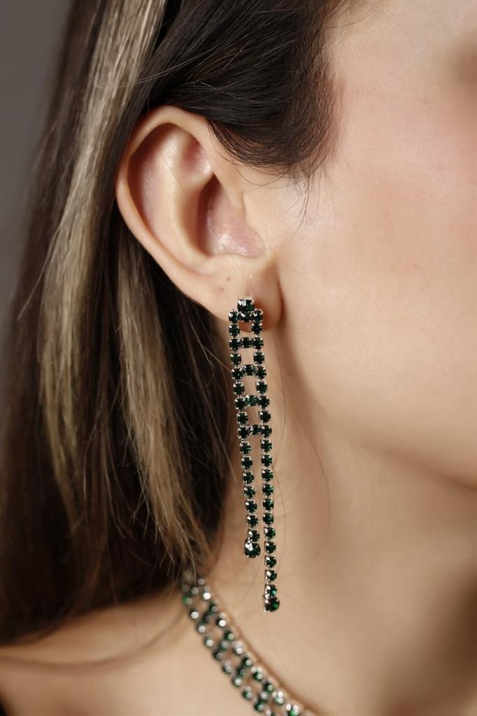 Женские модные посеребренные серьги с висячими камнями для приглашения на свадьбу, помолвку, вечернее платье