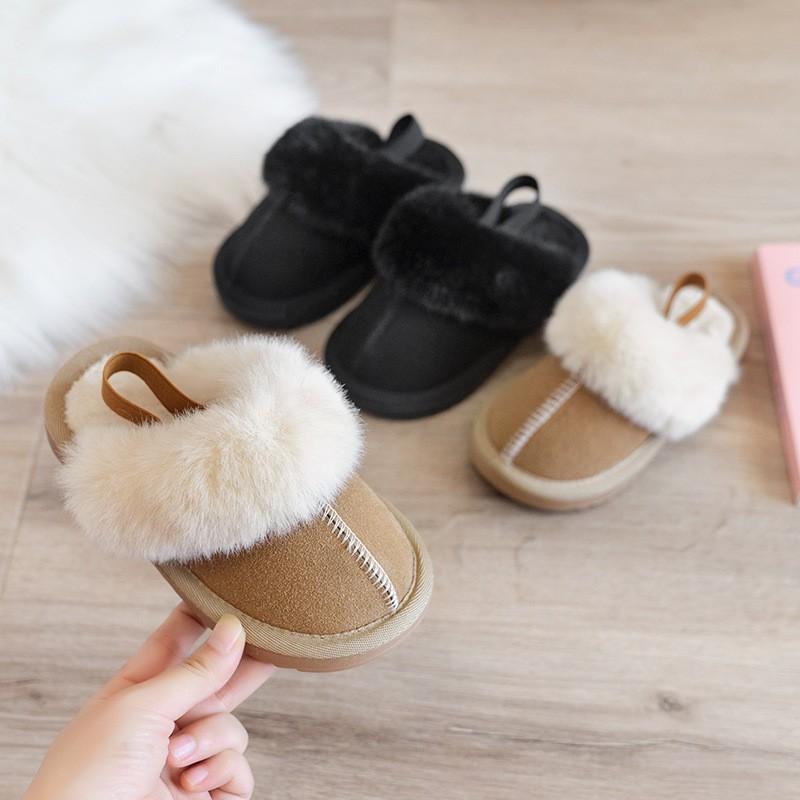 Winter Children's Fashion Fur Shoes Outer Wear Casual Cotton Shoes Baby Cotton Slippers