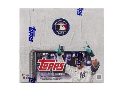 2025 Topps Серия 1 Бейсбольные коллекционные карточки MLB Розничная коробка 20 пакетов