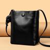 First Layer Cowhide Mini Tote Bucket Bag Women'S Casual Leather Women'S Bag Shoulder Messenger Bag