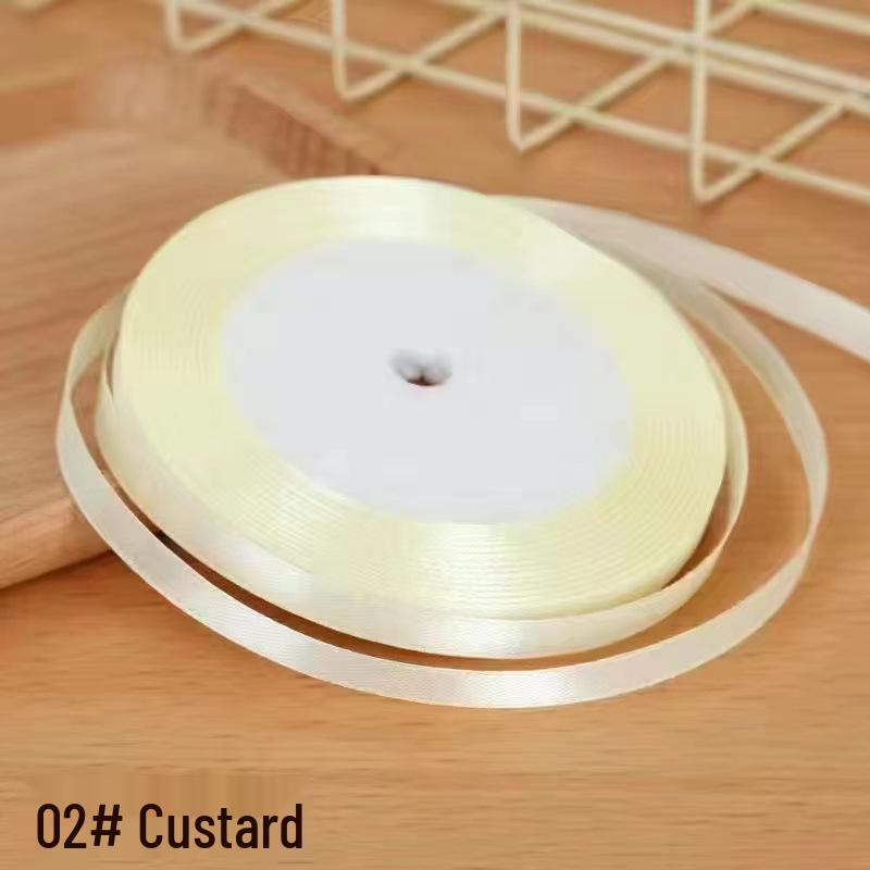 1cm Gold Satin Braided Ribbon, 10mm Silk Cloth Strip for Christmas Packaging and Gift Wrapping