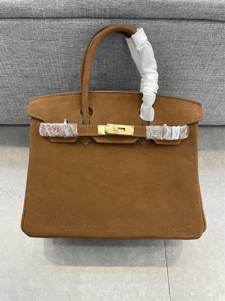 And New Genuine Leather Women's Bag Frosted Leather Suede Leather Platinum Bag Hand-held Single Shoulder Diagonal Cross Bag