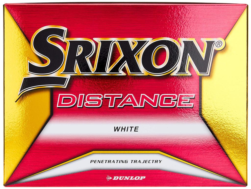 DUNLOP Мяч для гольфа SRIXON DISTANCE 2018 Модель 1 дюжина Белый (12 шт.)