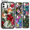 Чехол для телефона Krajews Retro Tropical Floral Flowers для iPhone 14 5 6s 7 8 plus X XR XS 11 12 13 pro max Samsung S21 S22ultra