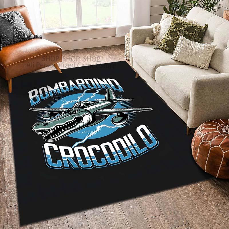 Interesting Virtual Italian Brainrot Pattern Carpet for Living Room Bedroom Sofa Home Decor Non-slip Floor Mat Luxury Gifts
