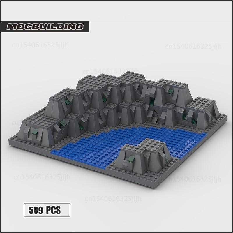 Конструктор Moc 3D Базовая Технология Кирпичи Поднятая Базовая Пластина Для Наборов Замков С Рекой Креативная Модель Для Демонстрации Игрушки Подарки